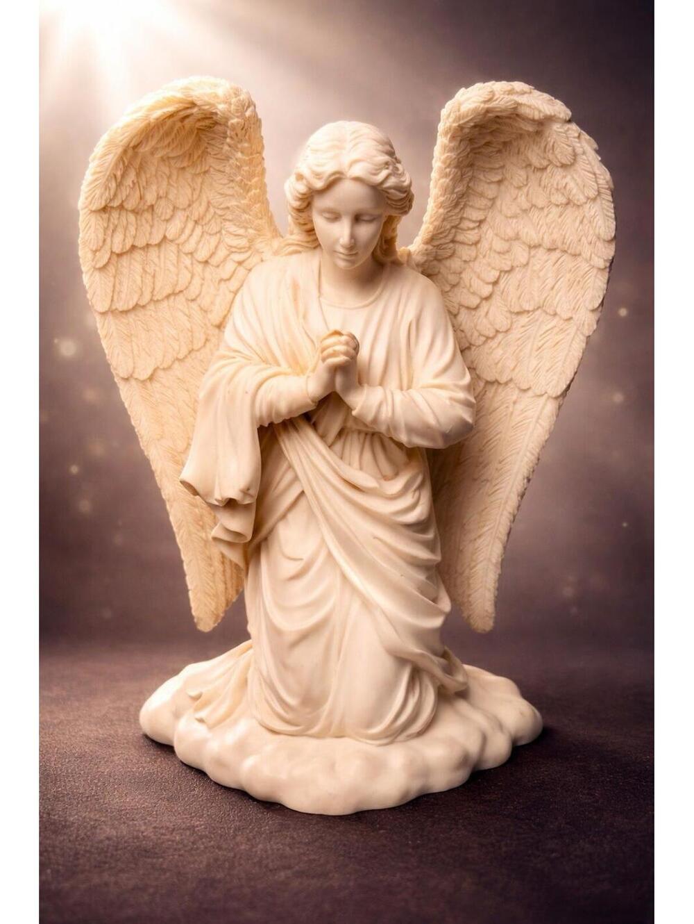 Batesville Casket 2000s “Angel” LifeSymbols Hand-Painted Resin Figurine, 4.5x6”